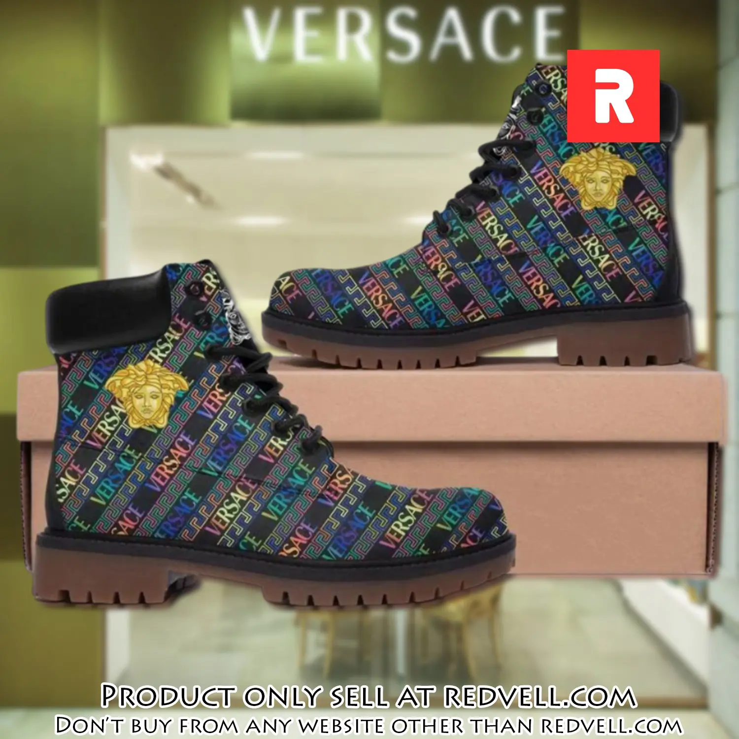 Gianni versace medusa multicolor luxury brand boots premium gifts for men women rv3951417